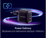 Silver Monkey Ładowarka GaN Smart Trio 70W PD Czarna - 1417249 - zdjęcie 3